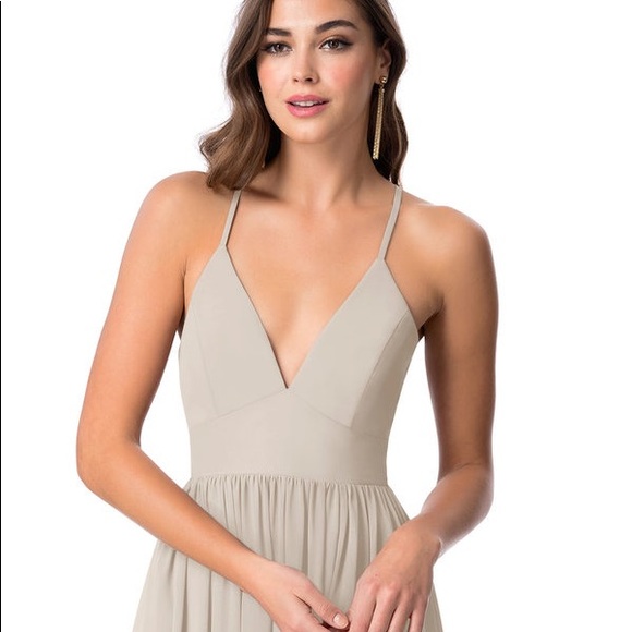 Taupe AZAZIE AAIDA Bridesmaid Dress - Picture 2 of 15